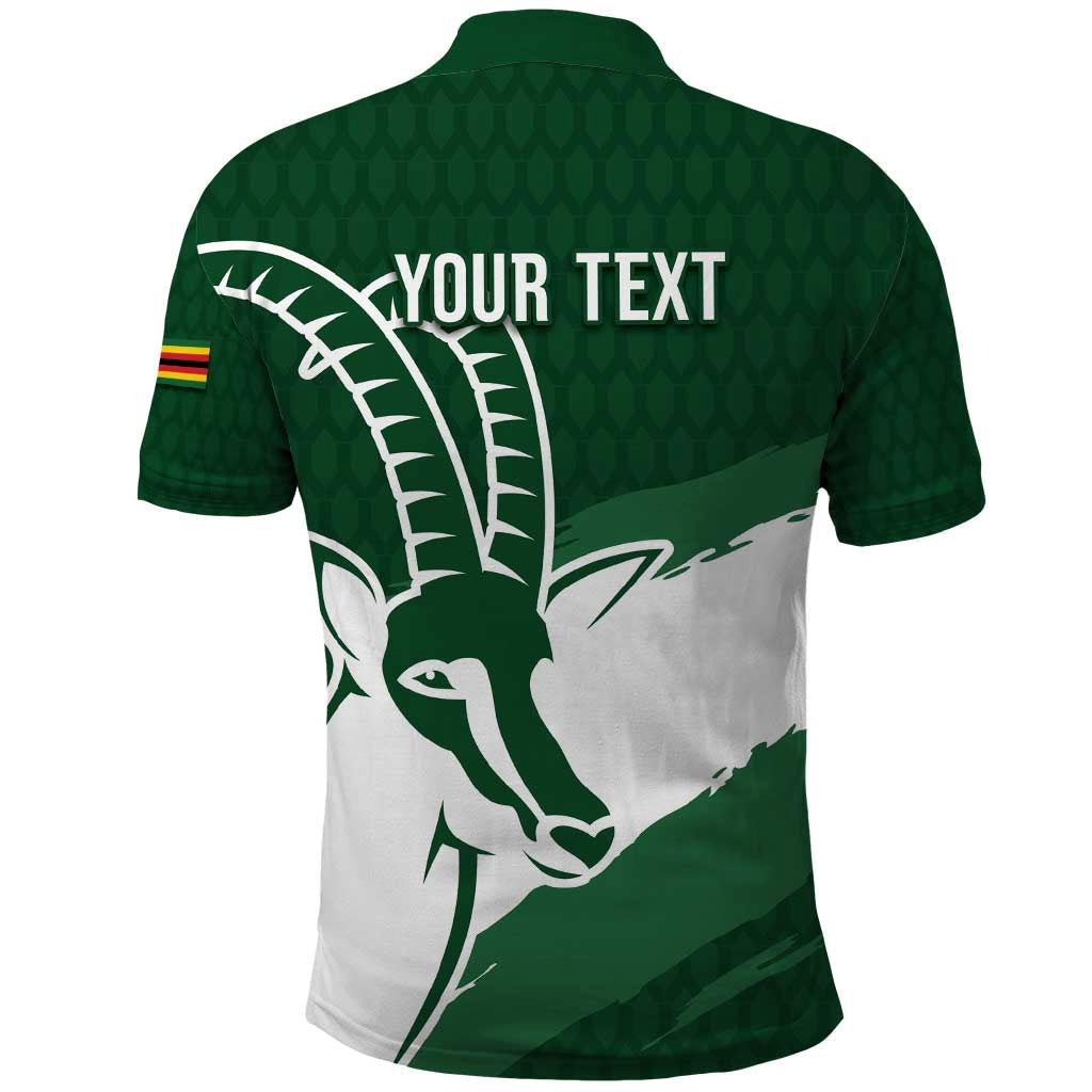 Zimbabwe Rugby Personalized Grunge Polo Shirt GO Sables LT7