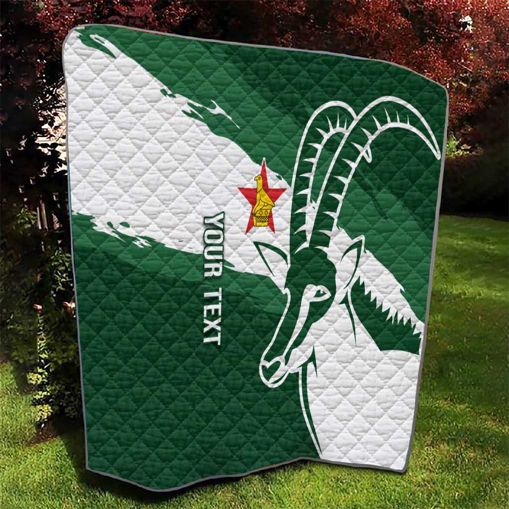 Zimbabwe Rugby Personalized Grunge Quilt Go Sables LT7