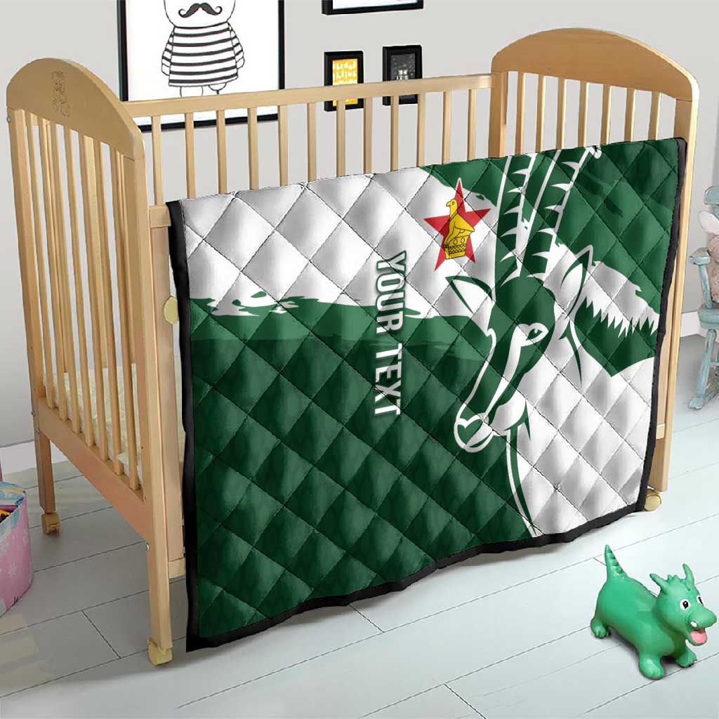 Zimbabwe Rugby Personalized Grunge Quilt Go Sables LT7