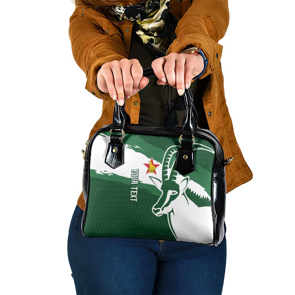 Zimbabwe Rugby Personalized Grunge Shoulder Handbag GO Sables LT7