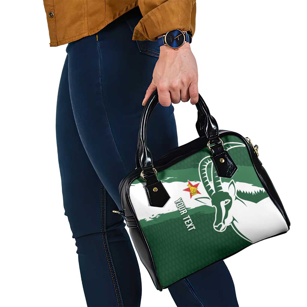 Zimbabwe Rugby Personalized Grunge Shoulder Handbag GO Sables LT7