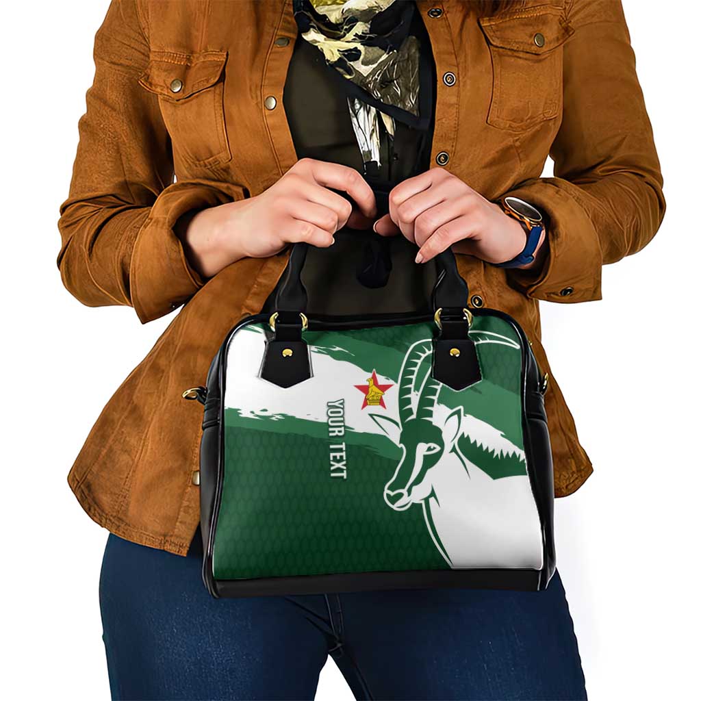 Zimbabwe Rugby Personalized Grunge Shoulder Handbag GO Sables LT7