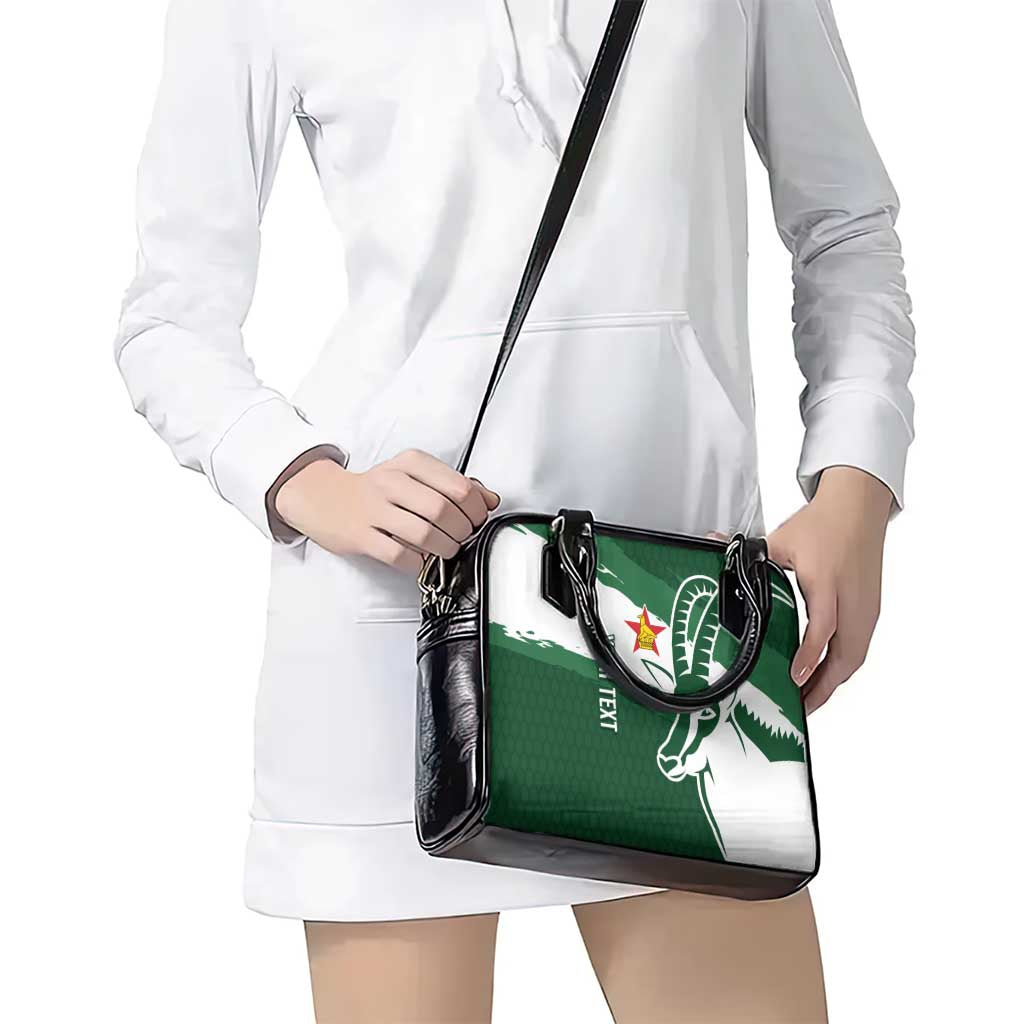 Zimbabwe Rugby Personalized Grunge Shoulder Handbag GO Sables LT7