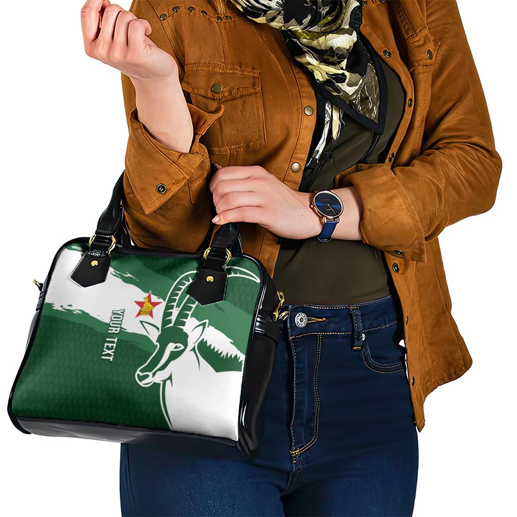 Zimbabwe Rugby Personalized Grunge Shoulder Handbag GO Sables LT7