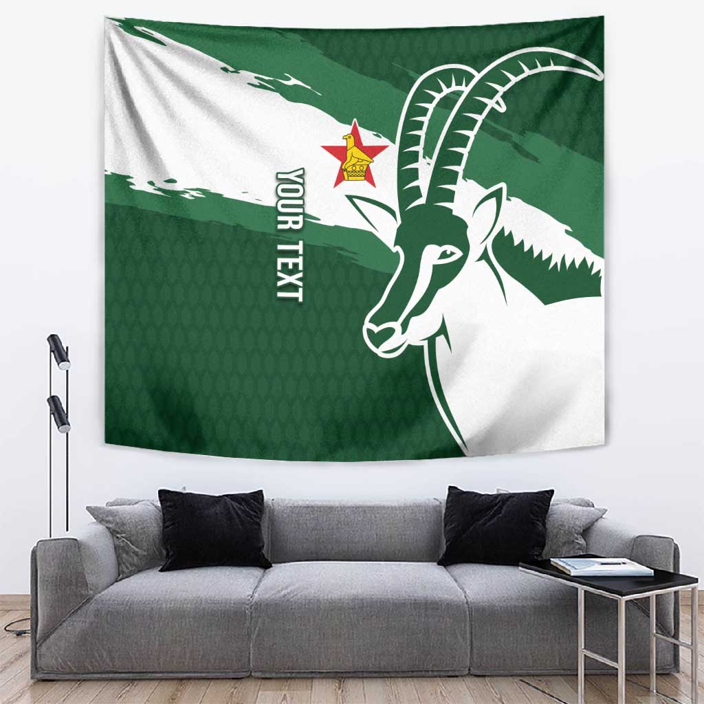 Zimbabwe Rugby Personalized Grunge Tapestry Go Sables LT7