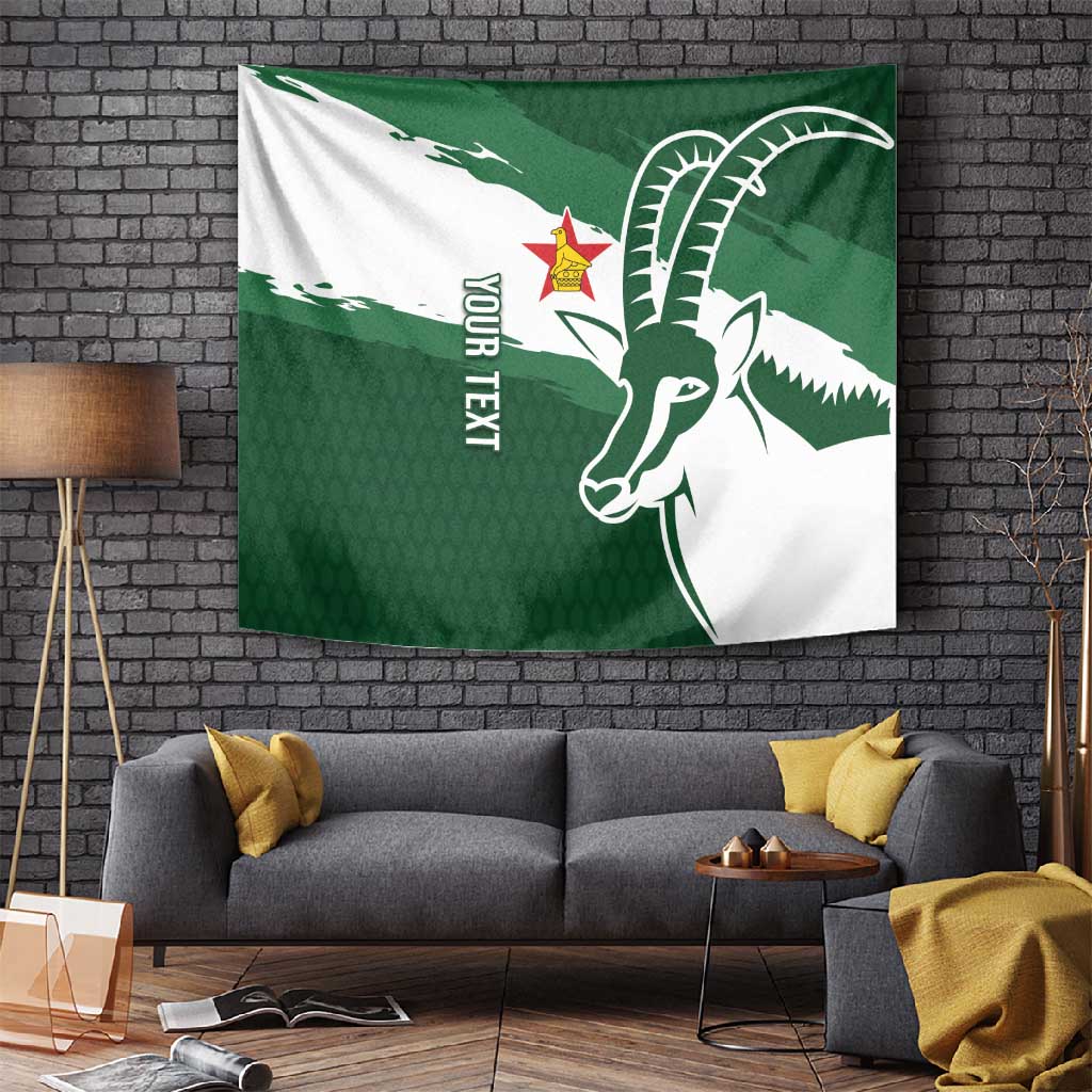 Zimbabwe Rugby Personalized Grunge Tapestry Go Sables LT7