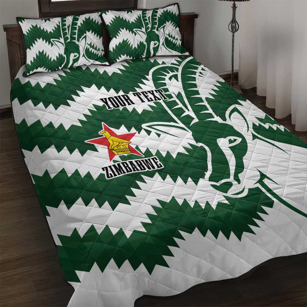 Zimbabwe Rugby The Sables Personalized Quilt Bed Set Retro Jersey Inspired LT7
