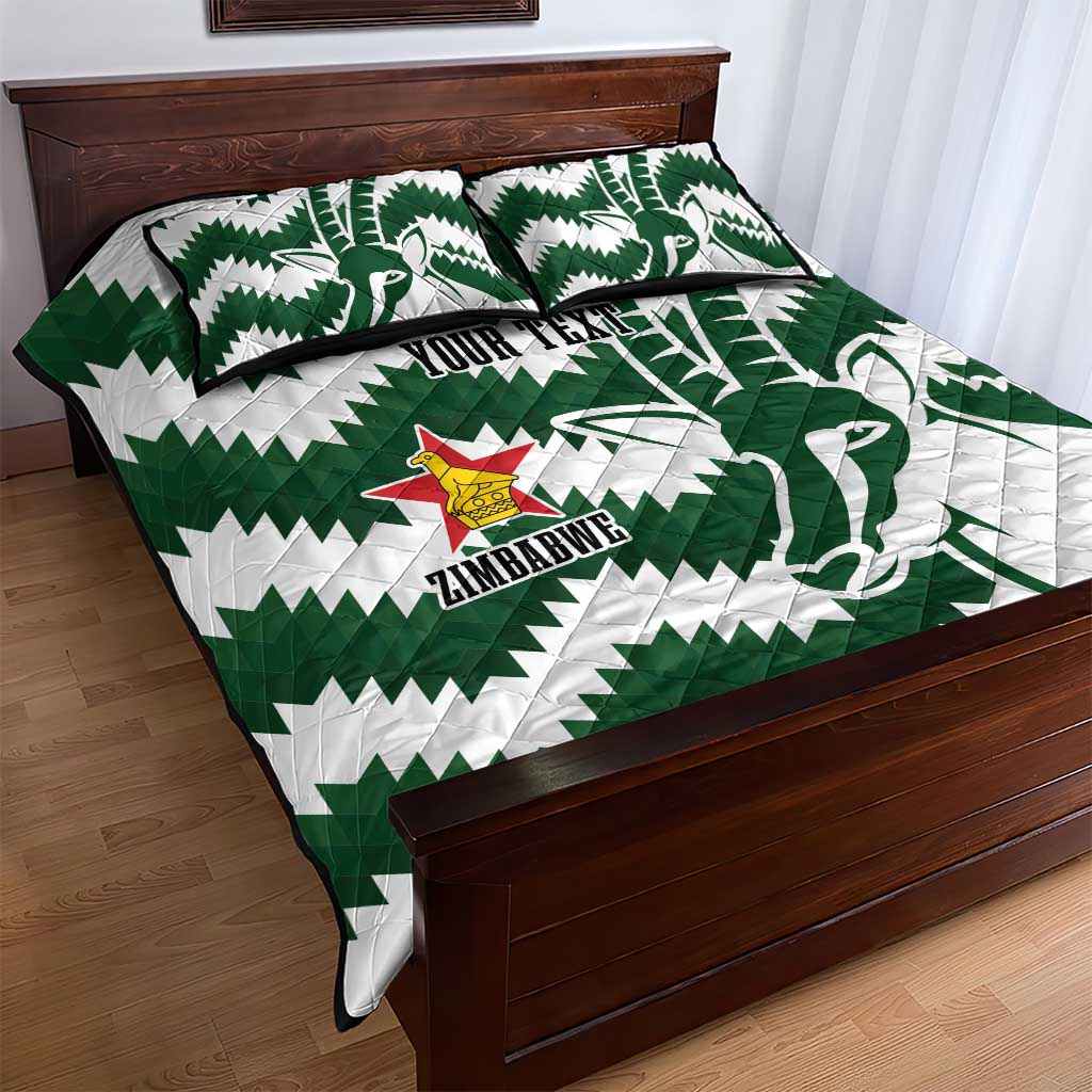 Zimbabwe Rugby The Sables Personalized Quilt Bed Set Retro Jersey Inspired LT7