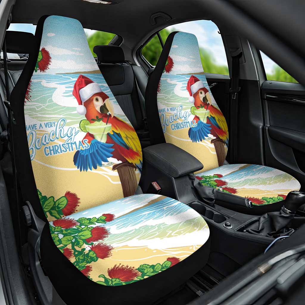 Have A Very Beach Christmas Car Seat Cover Parrot By Lehua Flower LT7