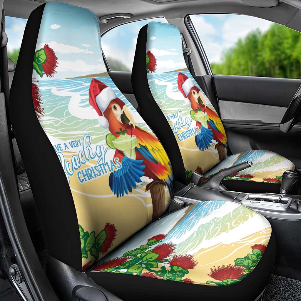Have A Very Beach Christmas Car Seat Cover Parrot By Lehua Flower LT7