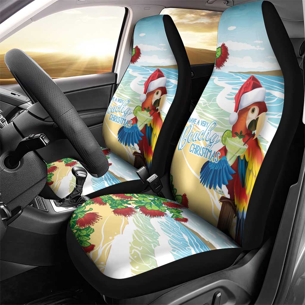 Have A Very Beach Christmas Car Seat Cover Parrot By Lehua Flower LT7