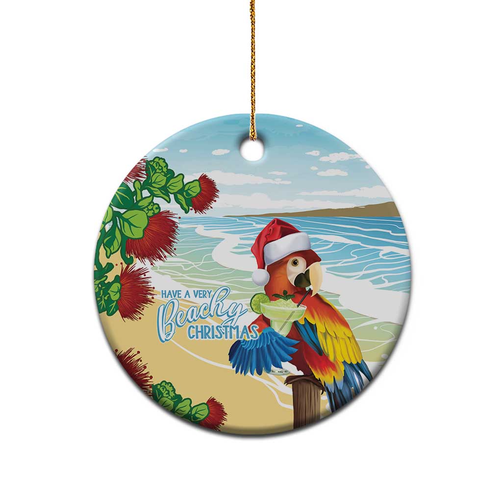 Have A Very Beach Christmas Ceramic Ornament Parrot By Lehua Flower LT7