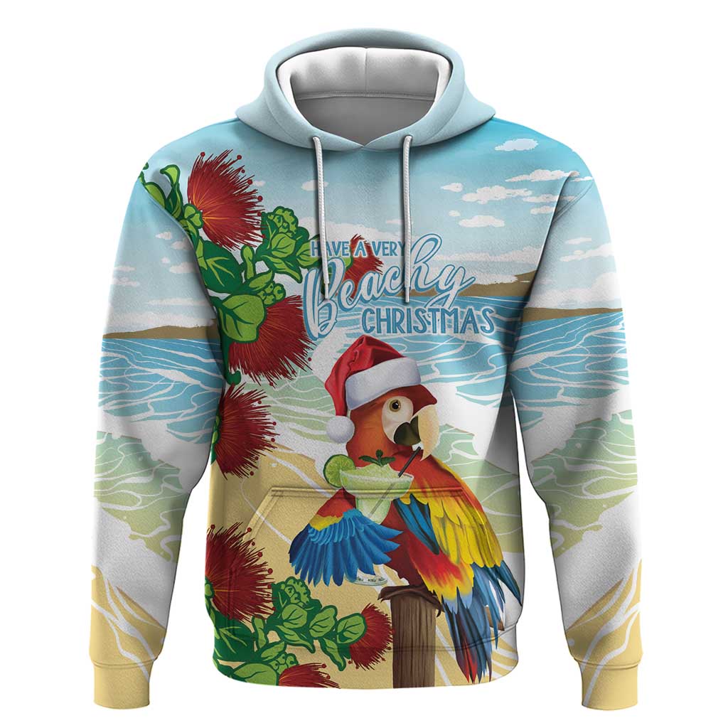 Have A Very Beach Christmas Hoodie Parrot By Lehua Flower LT7