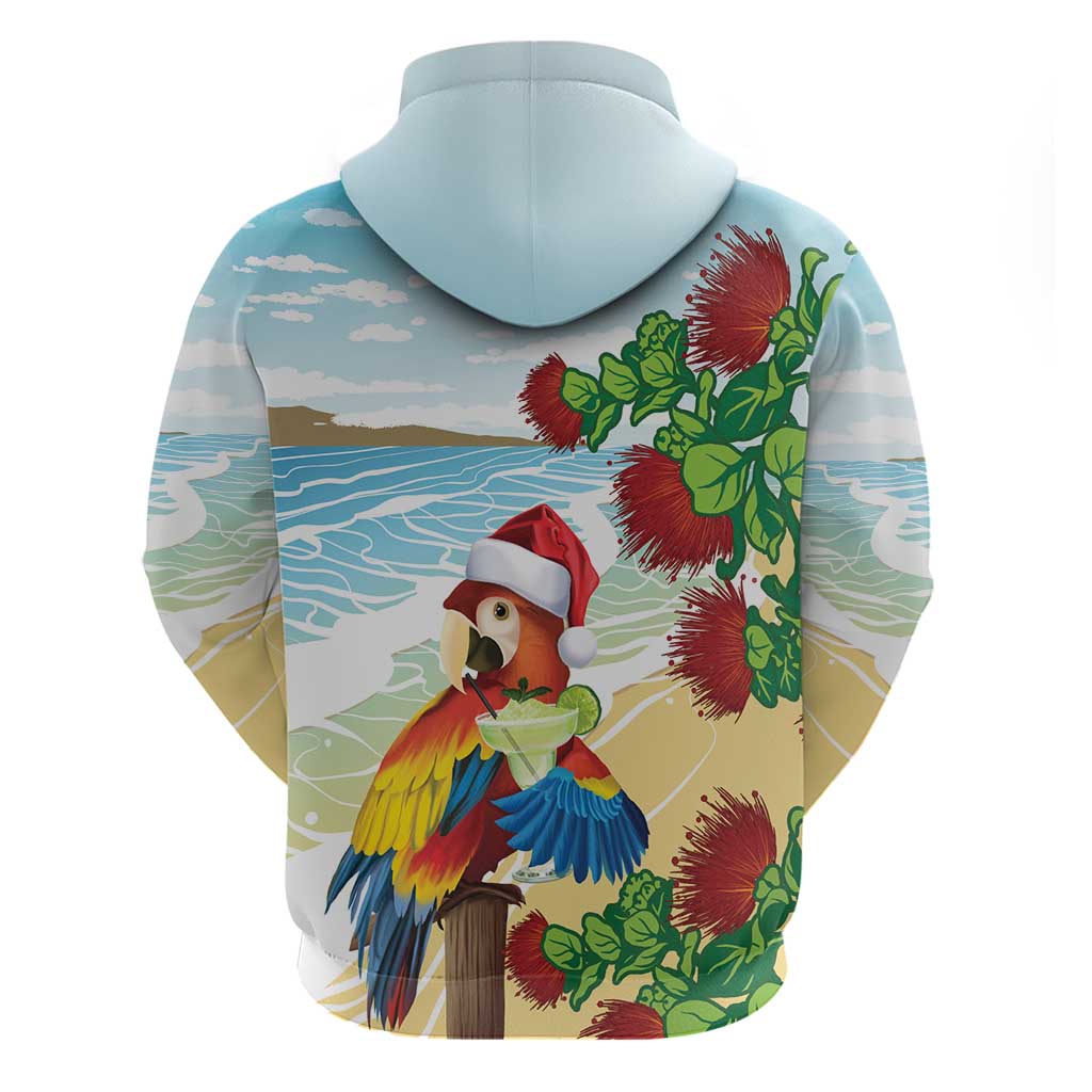 Have A Very Beach Christmas Hoodie Parrot By Lehua Flower LT7