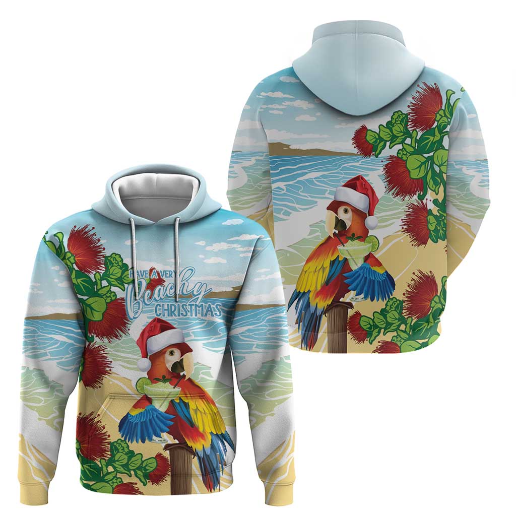 Have A Very Beach Christmas Hoodie Parrot By Lehua Flower LT7