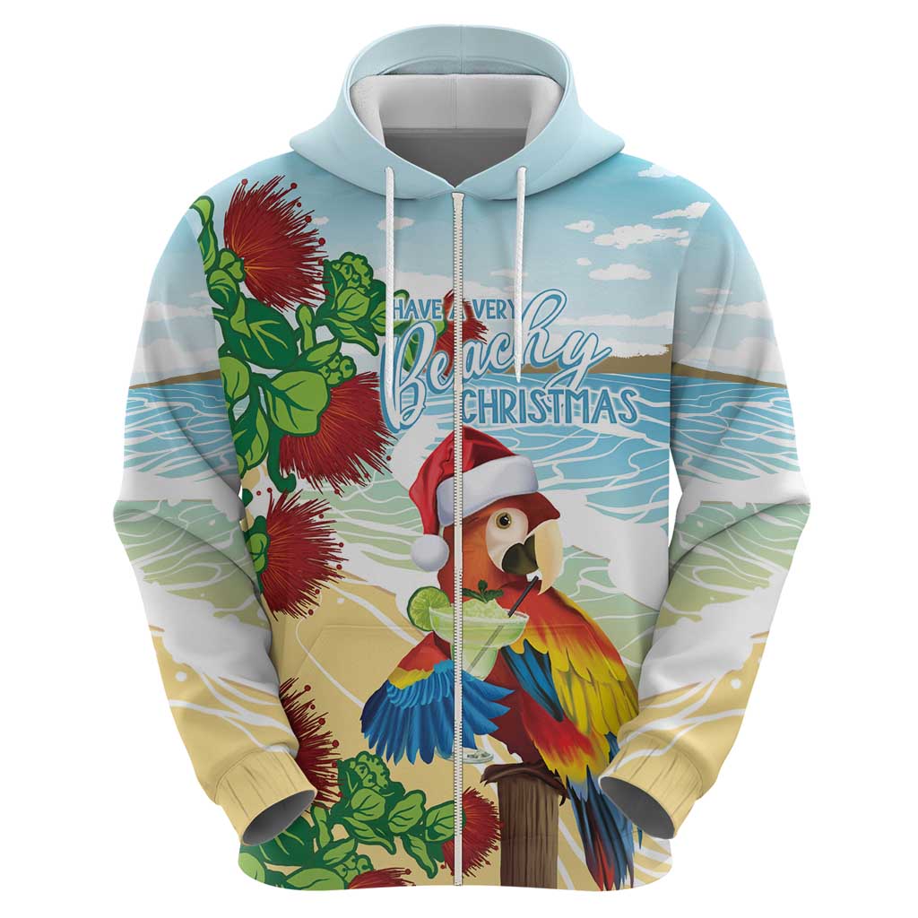 Have A Very Beach Christmas Hoodie Parrot By Lehua Flower LT7