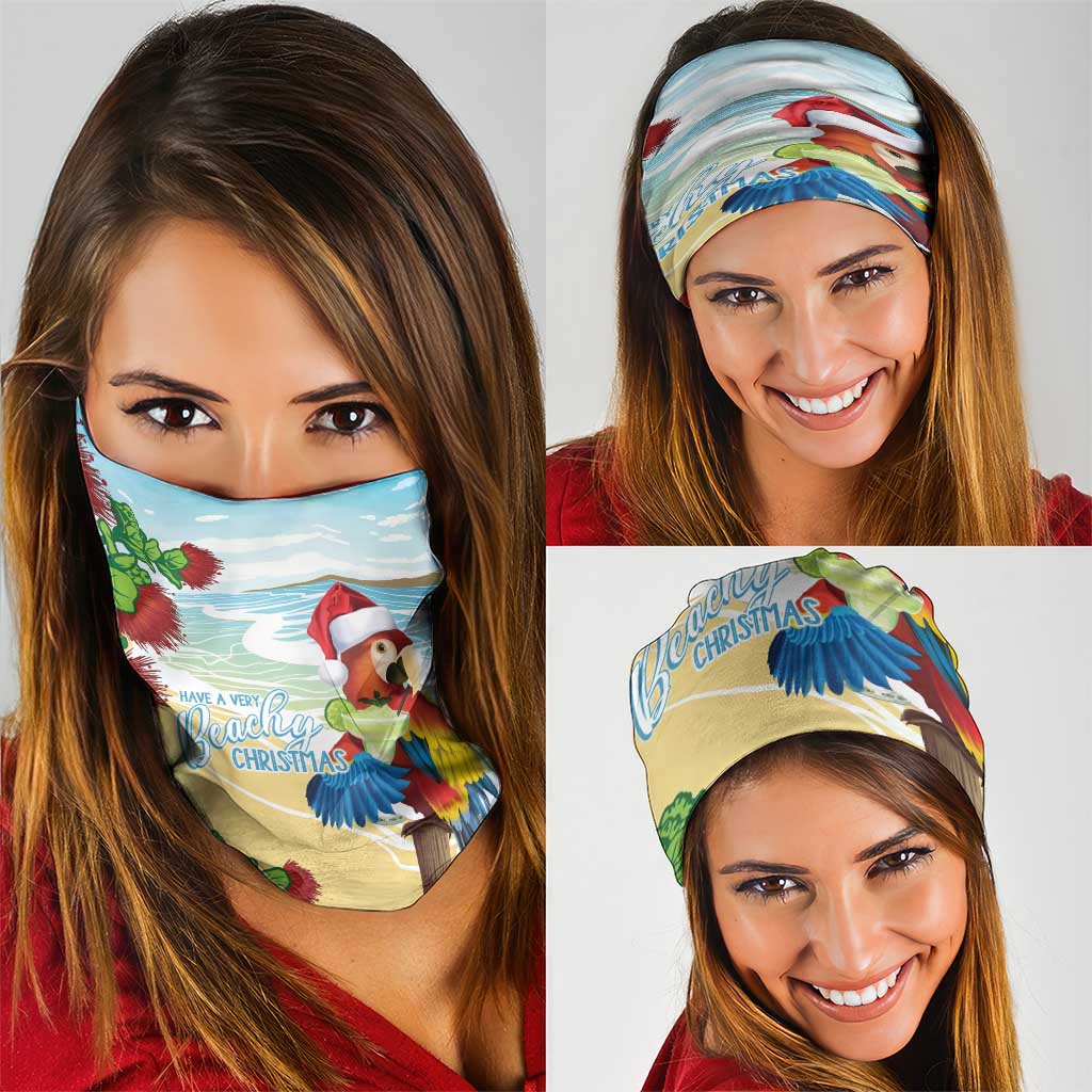 Have A Very Beach Christmas Neck Gaiter Parrot By Lehua Flower LT7
