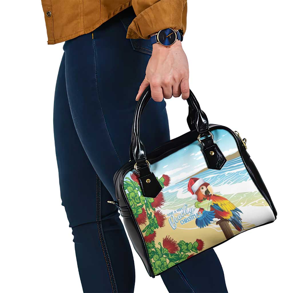 Have A Very Beach Christmas Shoulder Handbag Parrot By Lehua Flower LT7