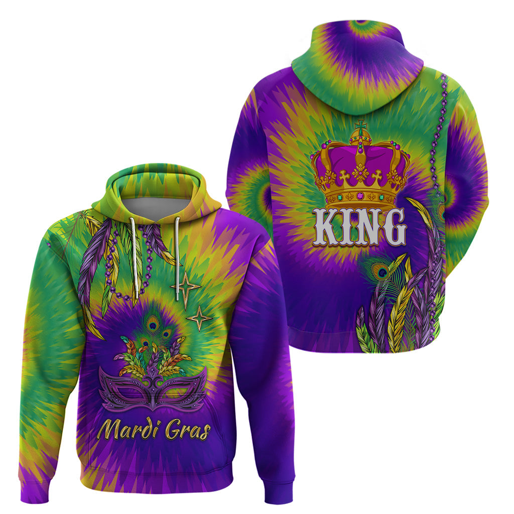 Mardi Gras Hoodie Tie-dye Style - King LT7