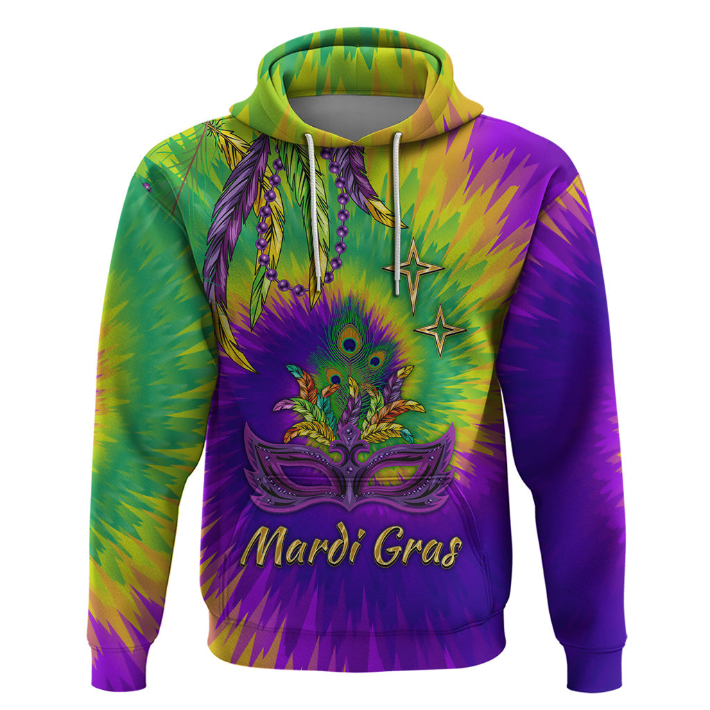 Mardi Gras Hoodie Tie-dye Style - Queen LT7