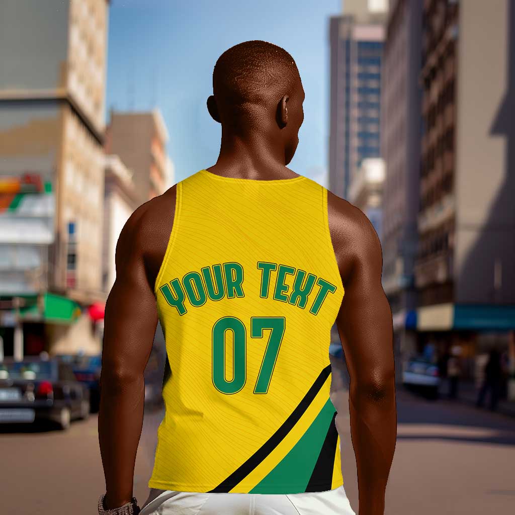 Personalised Jamaica Football Men Tank Top Reggae Boyz Retro WC 1998 Inspired LT7
