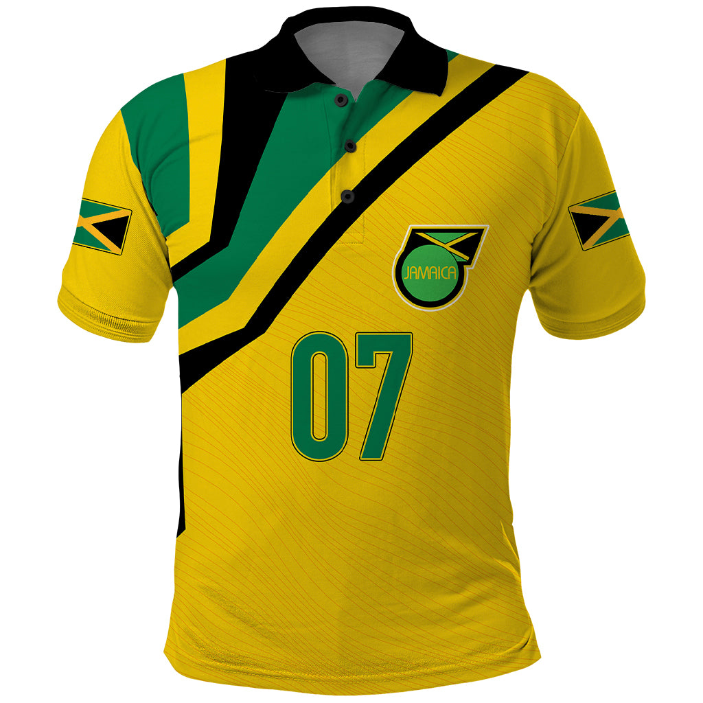 Personalised Jamaica Football Polo Shirt Reggae Boyz Retro WC 1998 Inspired LT7