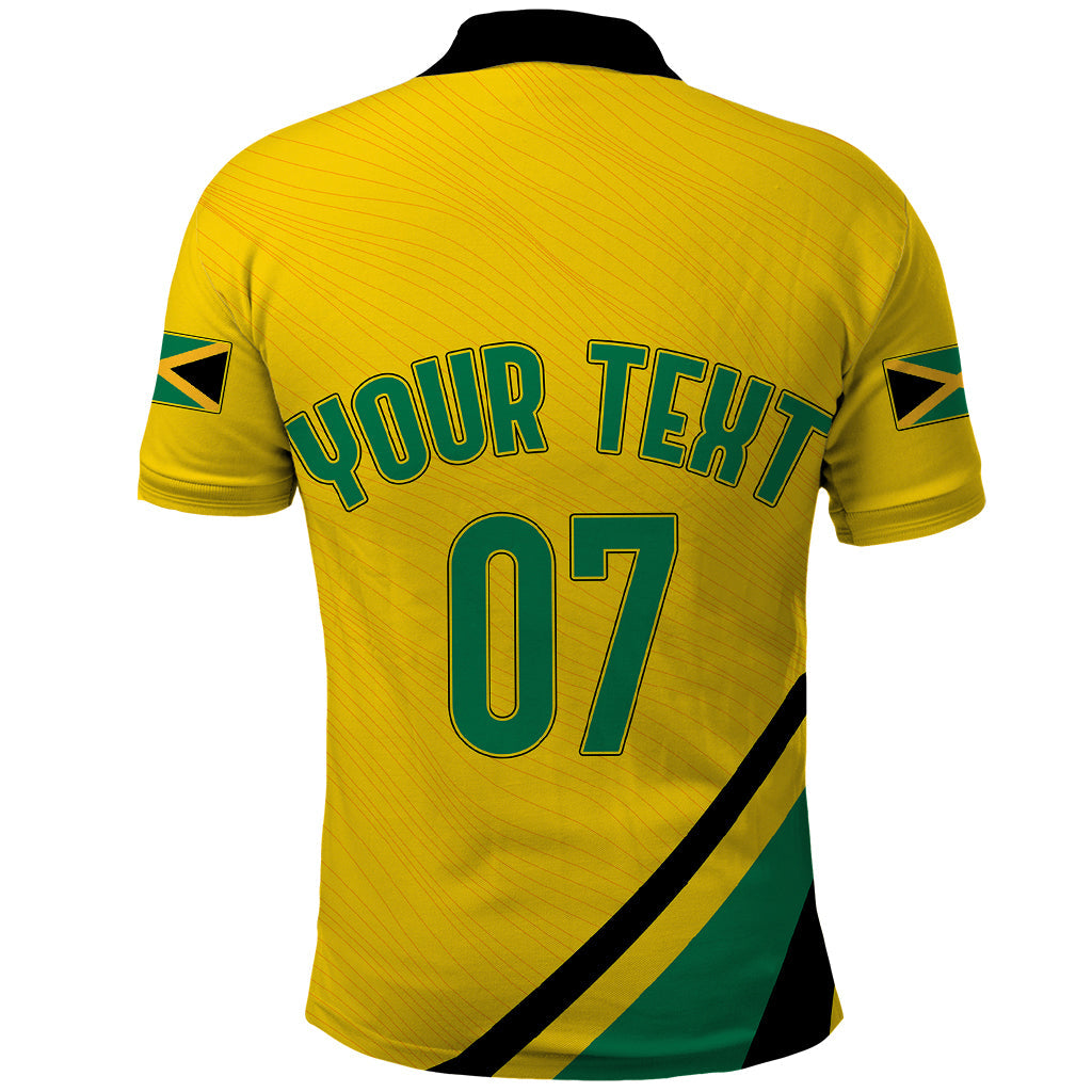 Personalised Jamaica Football Polo Shirt Reggae Boyz Retro WC 1998 Inspired LT7