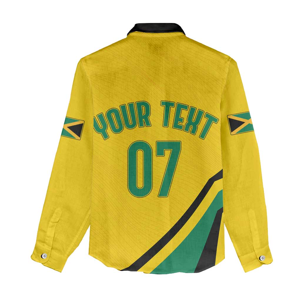 Personalised Jamaica Football Women Casual Shirt Reggae Boyz Retro WC 1998 Inspired LT7