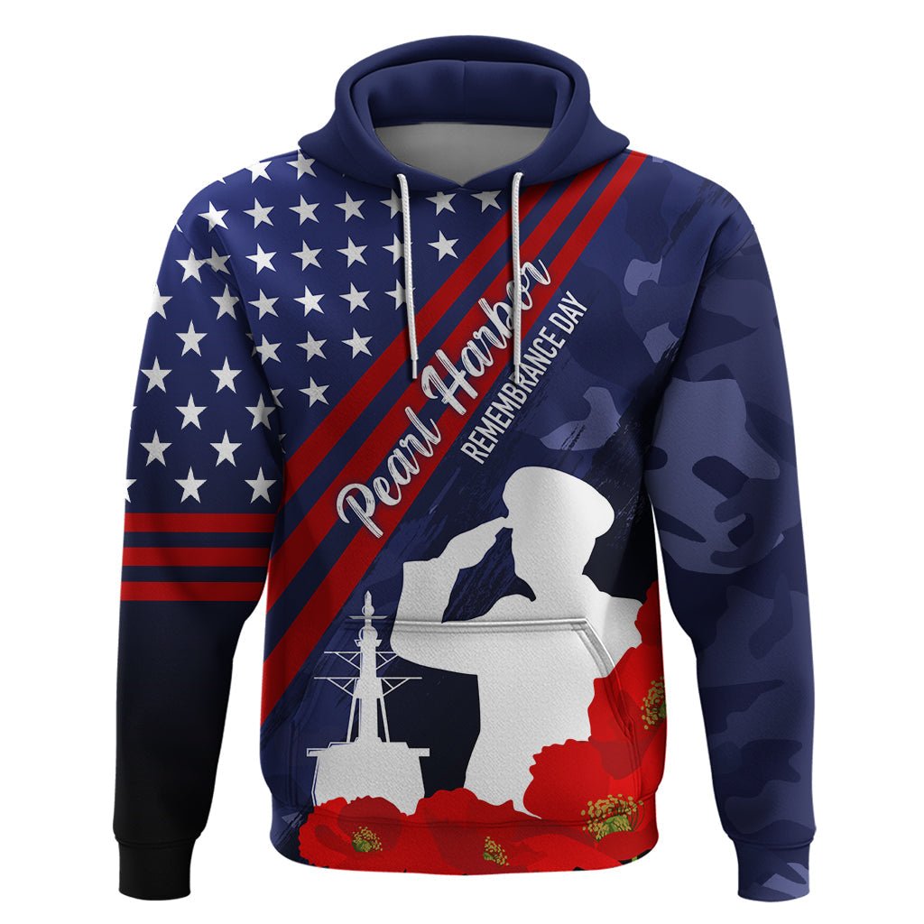 Pearl Harbor Remembrance Day Hoodie Poppy Mix Style LT7