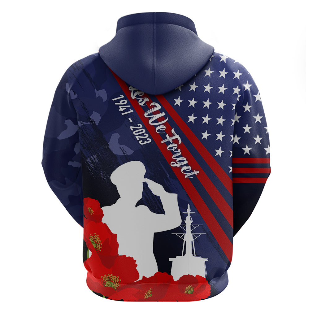 Pearl Harbor Remembrance Day Hoodie Poppy Mix Style LT7
