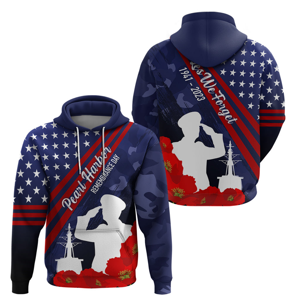 Pearl Harbor Remembrance Day Hoodie Poppy Mix Style LT7