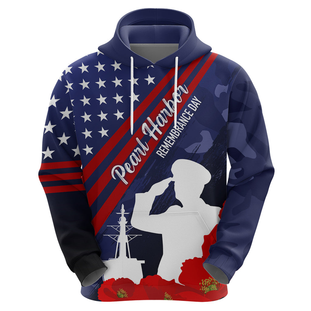 Pearl Harbor Remembrance Day Hoodie Poppy Mix Style LT7