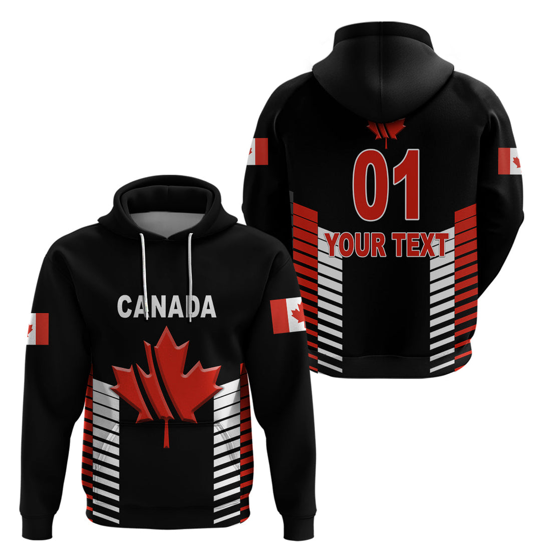 Custom Canada CrickeHoodie Maple Leaf Unique Style Black LT8