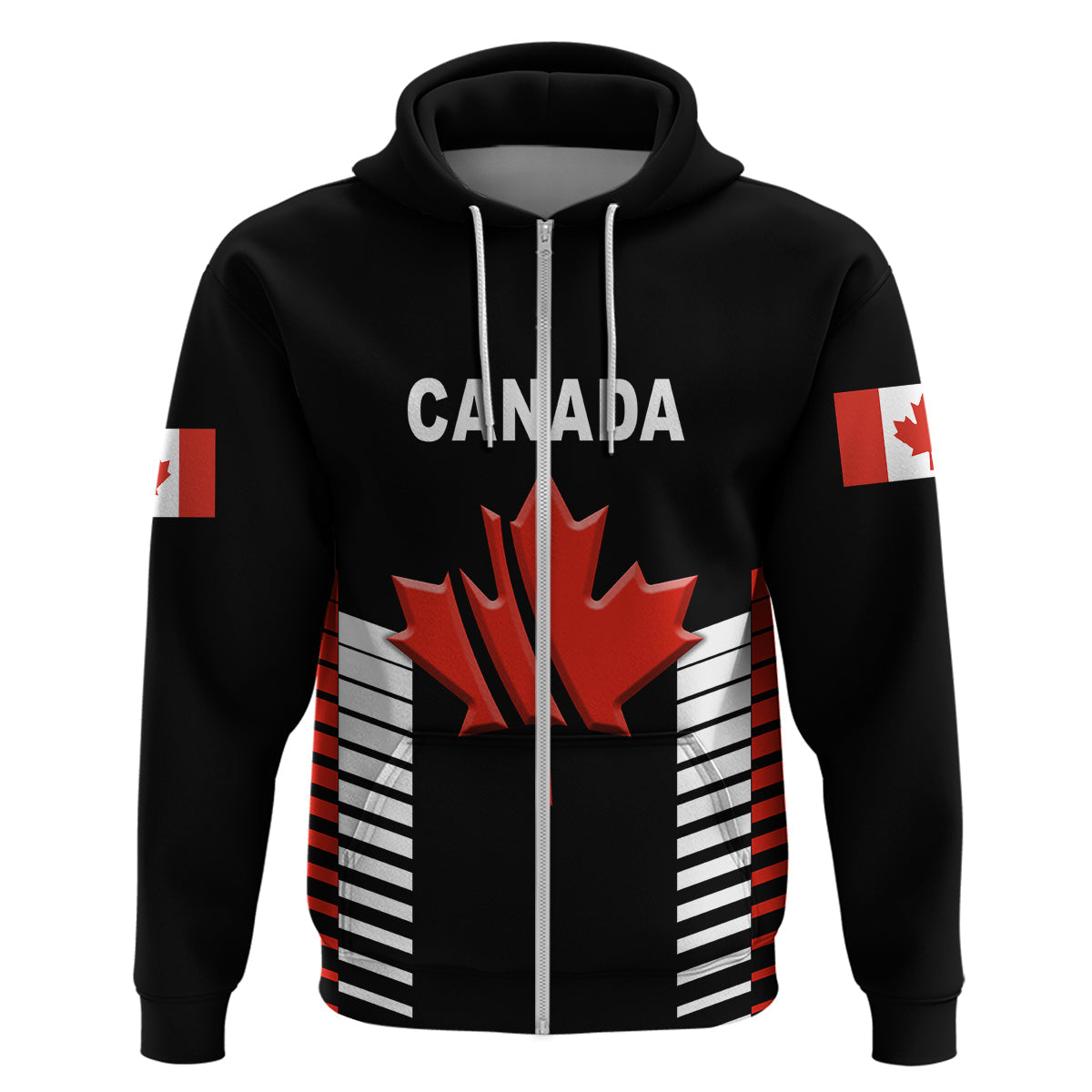 Custom Canada CrickeHoodie Maple Leaf Unique Style Black LT8