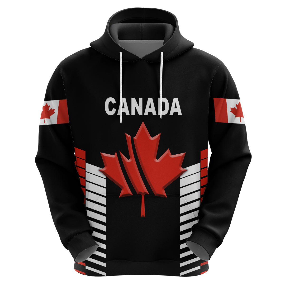 Custom Canada CrickeHoodie Maple Leaf Unique Style Black LT8