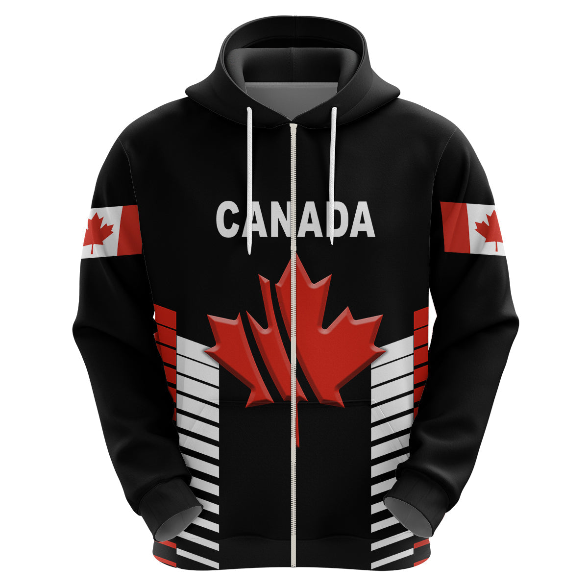 Custom Canada CrickeHoodie Maple Leaf Unique Style Black LT8