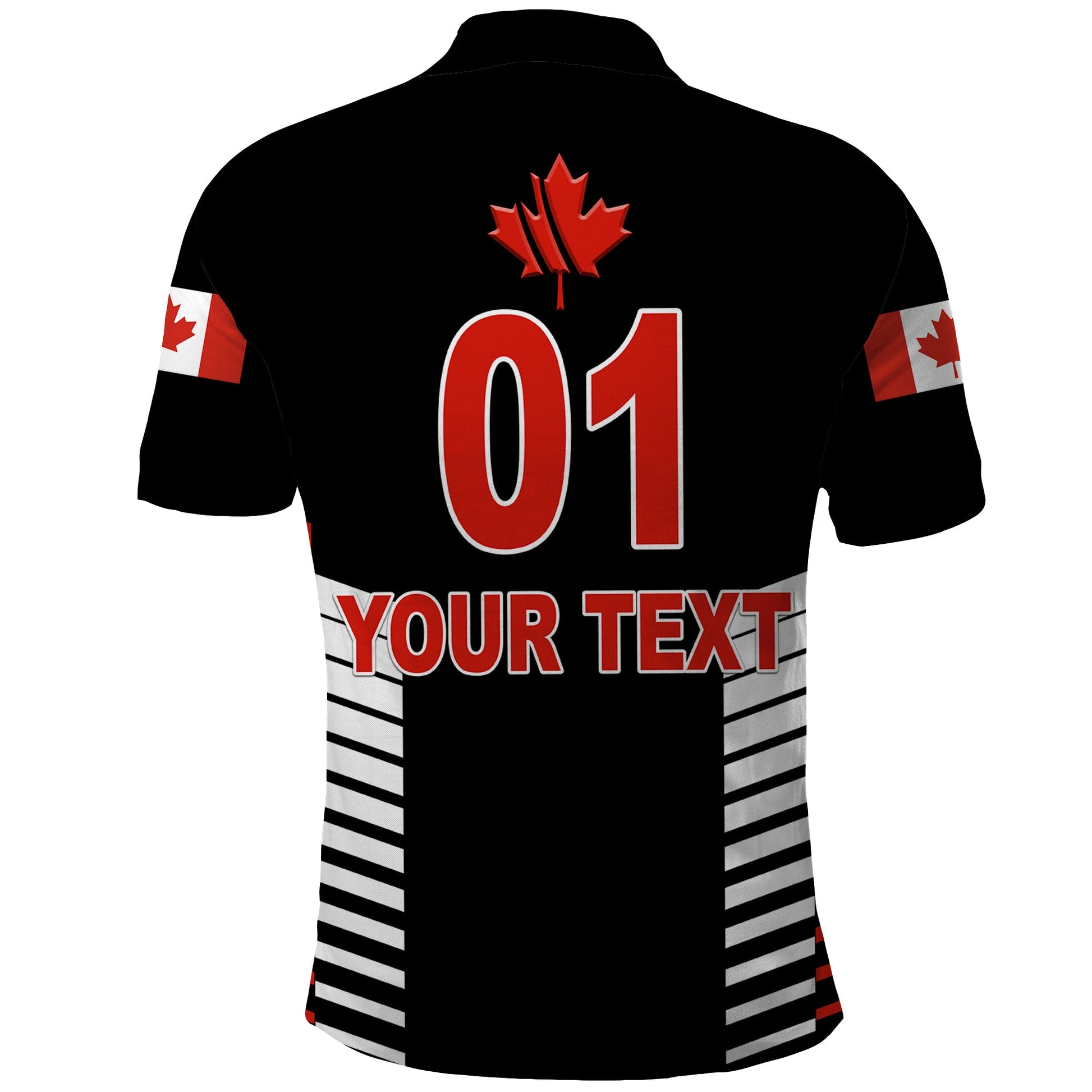 Custom Canada Cricket Polo Shirt Maple Leaf Unique Style Black LT8