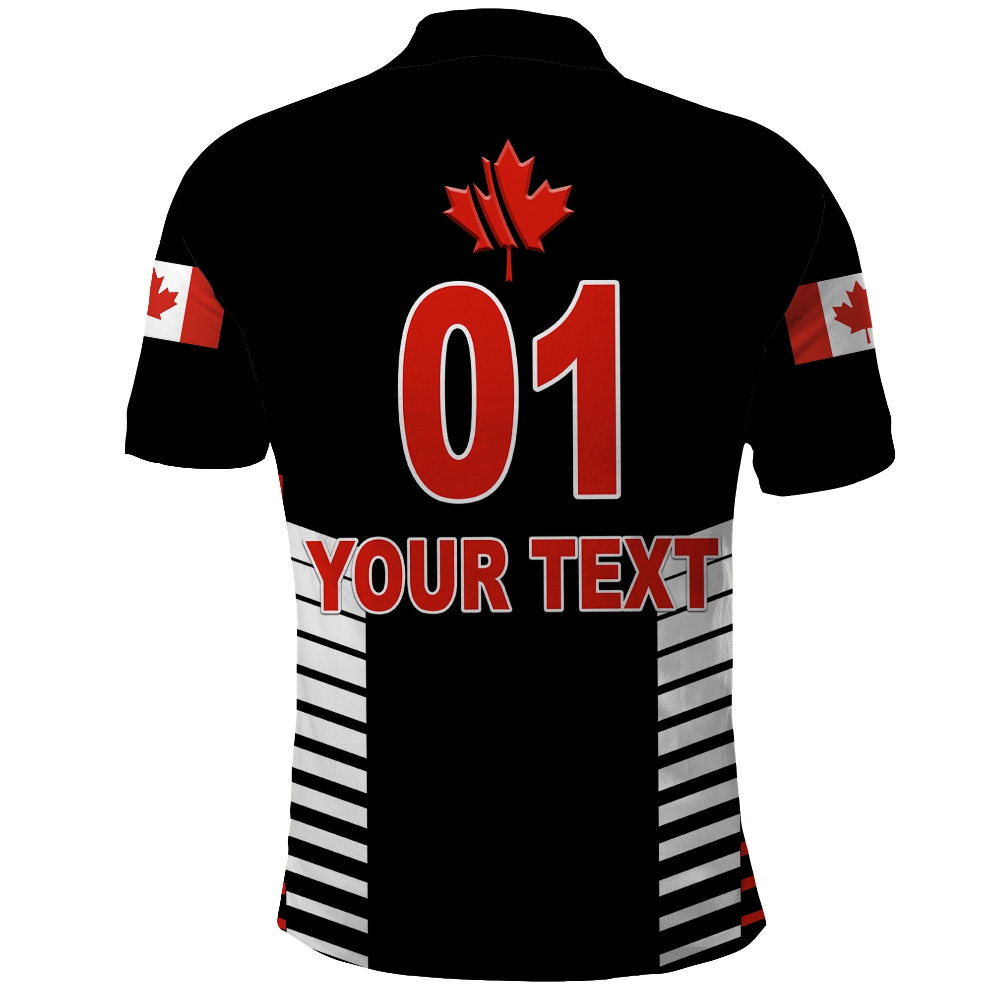 Custom Canada Cricket Polo Shirt Maple Leaf Unique Style Black LT8