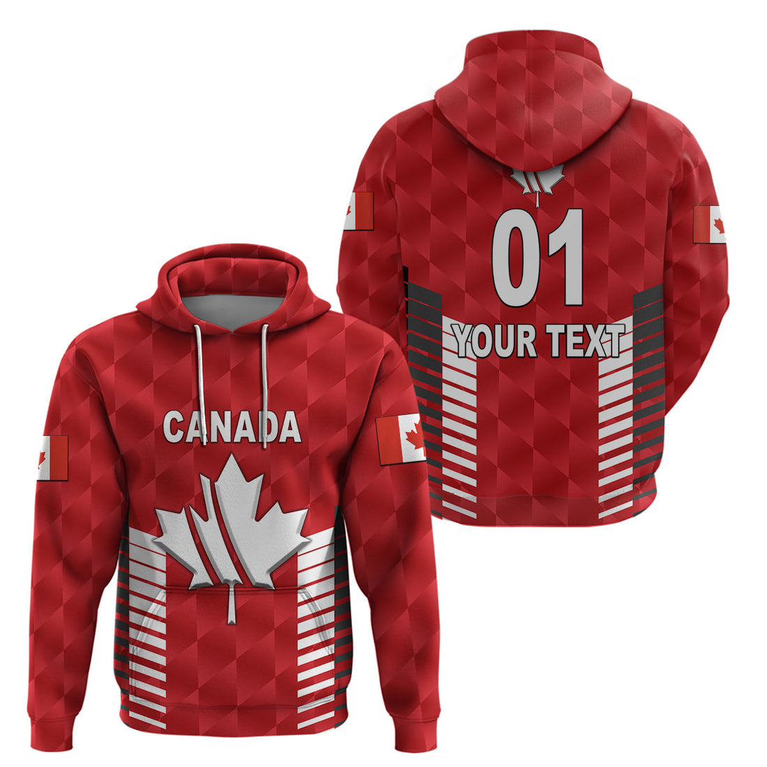 Custom Canada CrickeHoodie Maple Leaf Unique Style Red LT8