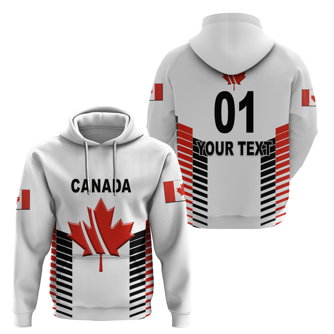 Custom Canada CrickeHoodie Maple Leaf Unique Style White LT8