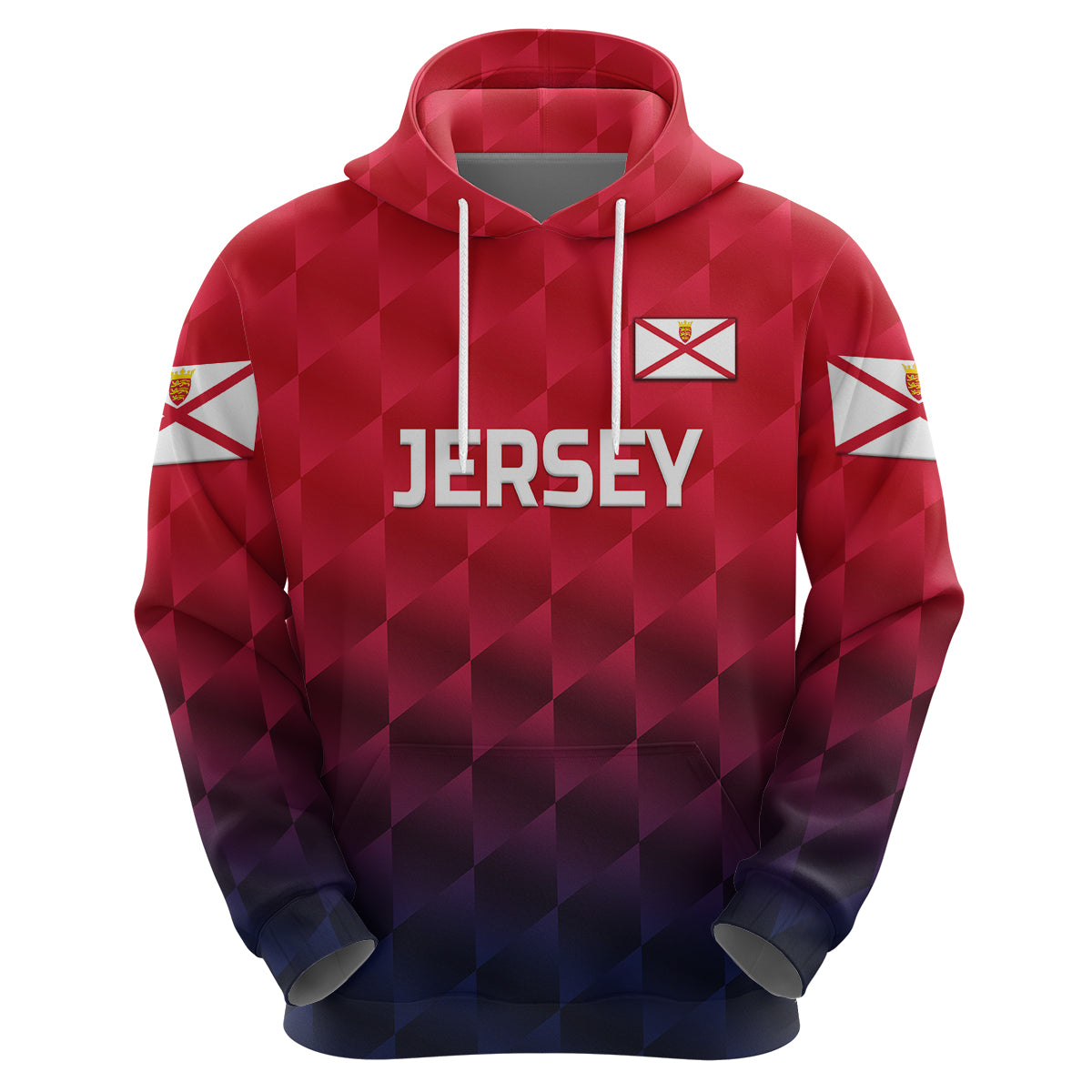 Custom The Bailiwick of Jersey CrickeHoodie Unique Style Red NO.1 LT8