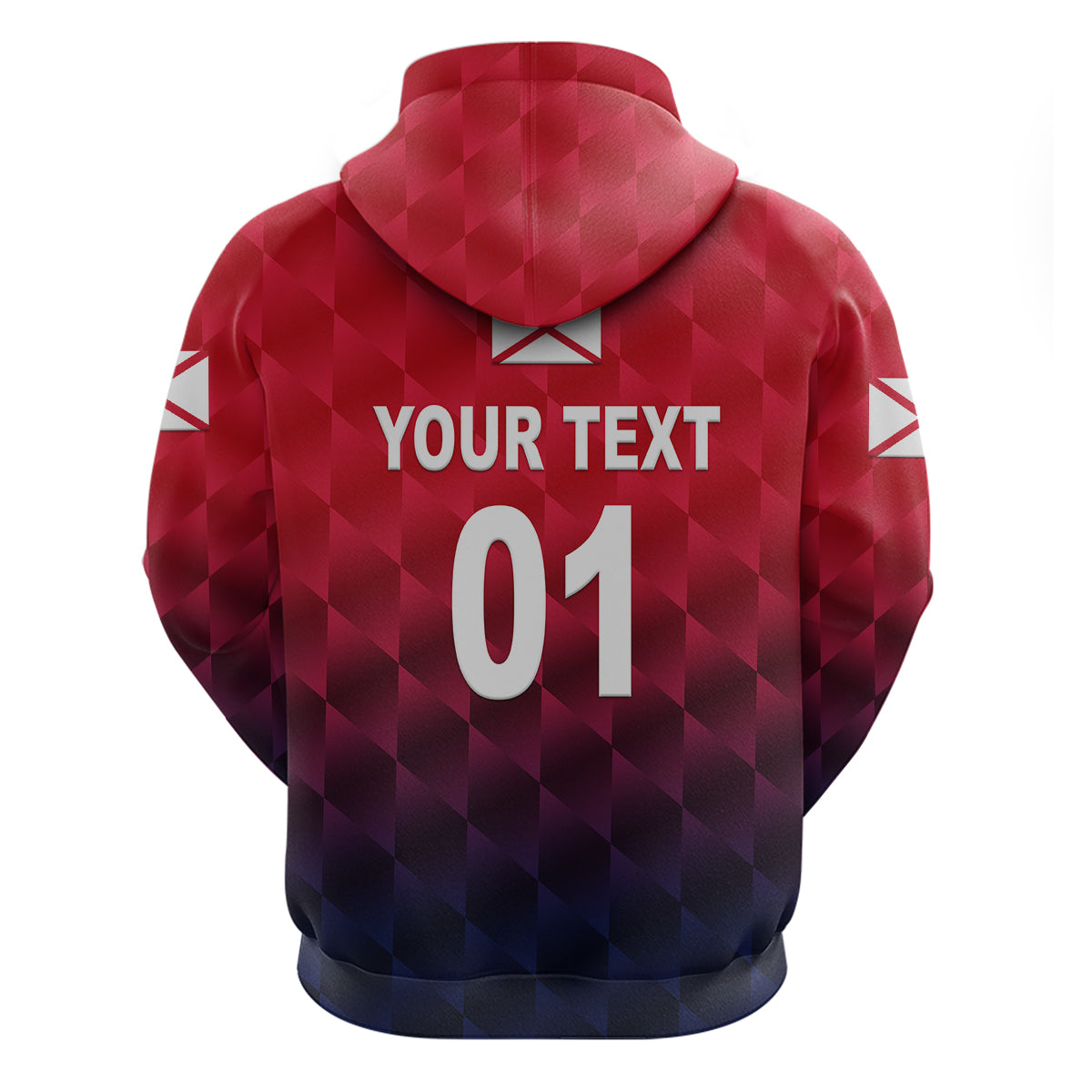 Custom The Bailiwick of Jersey CrickeHoodie Unique Style Red NO.1 LT8