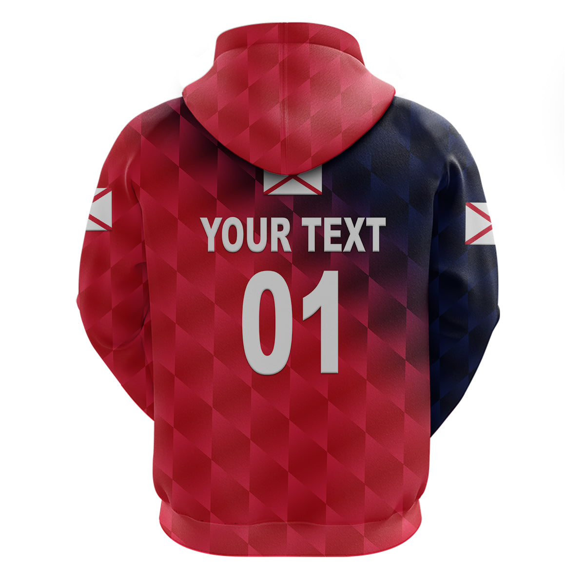 Custom The Bailiwick of Jersey CrickeHoodie Unique Style Red NO.2 LT8