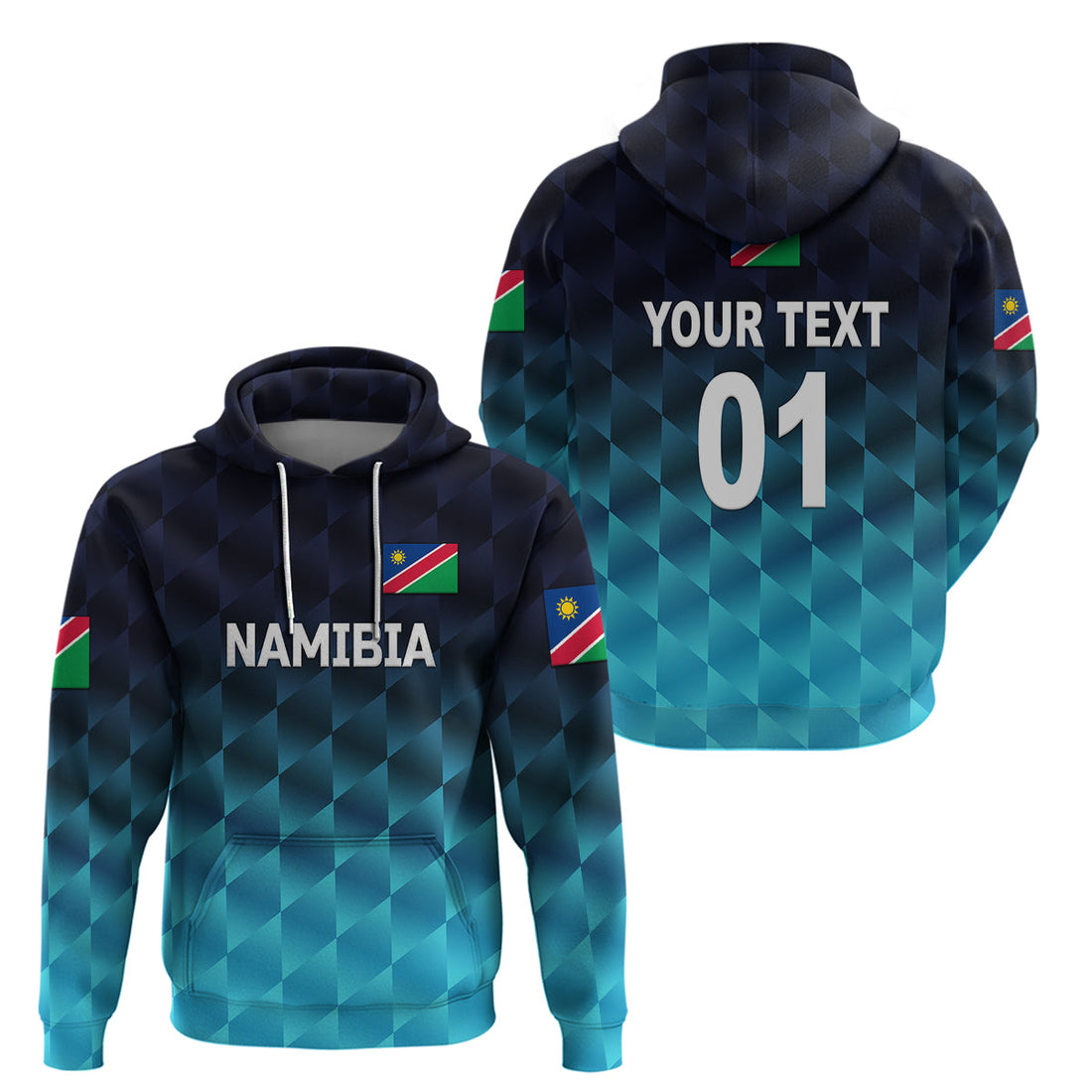 Custom Namibia CrickeHoodie Unique Style Blue LT8