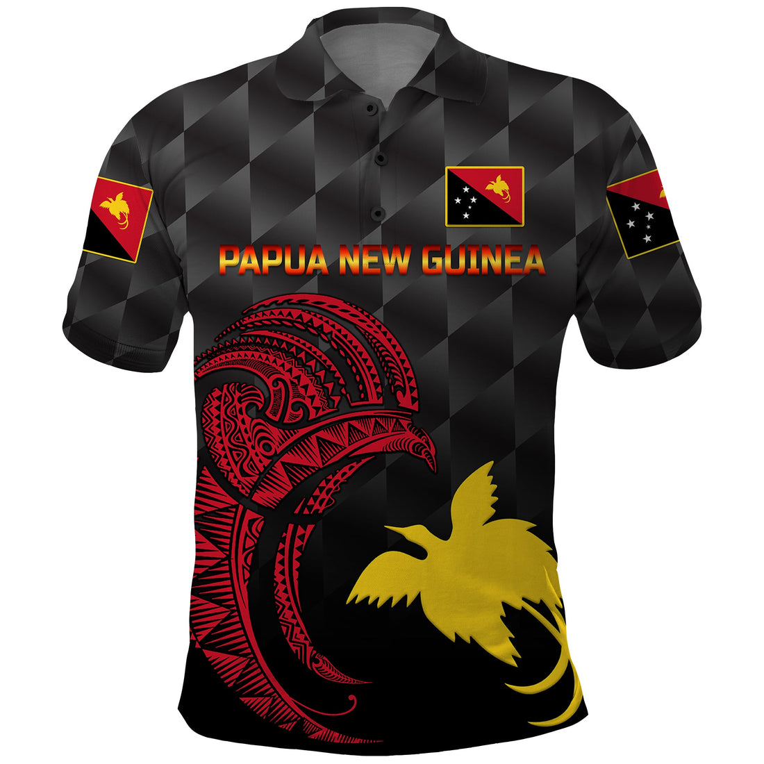 Custom Papua New Guinea Barramundis Cricket Polo Shirt Birds Of Paradise Paradisaea Raggiana Original Black LT8