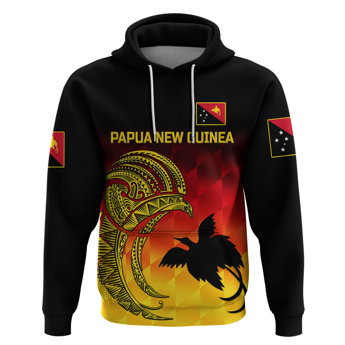 Custom Papua New Guinea Barramundis CrickeHoodie Birds Of Paradise Paradisaea Raggiana Original Gradient Flag Vibes LT8