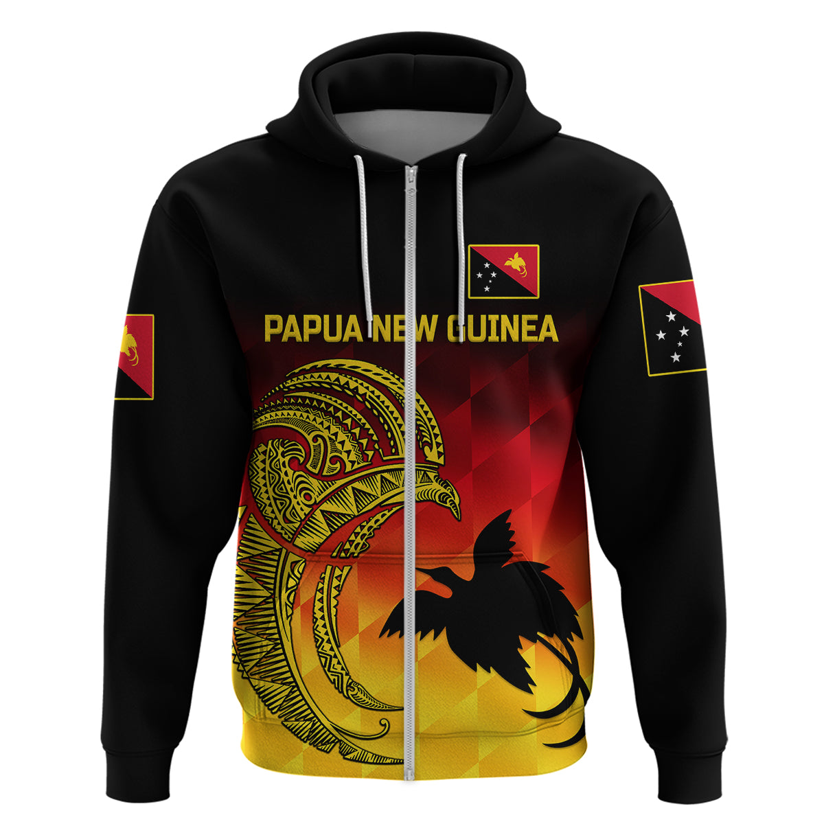 Custom Papua New Guinea Barramundis CrickeHoodie Birds Of Paradise Paradisaea Raggiana Original Gradient Flag Vibes LT8