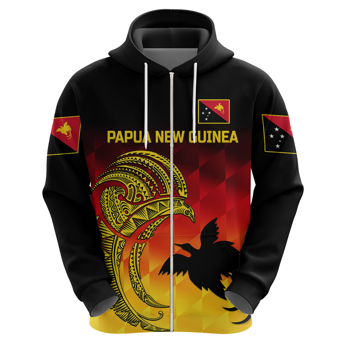 Custom Papua New Guinea Barramundis CrickeHoodie Birds Of Paradise Paradisaea Raggiana Original Gradient Flag Vibes LT8