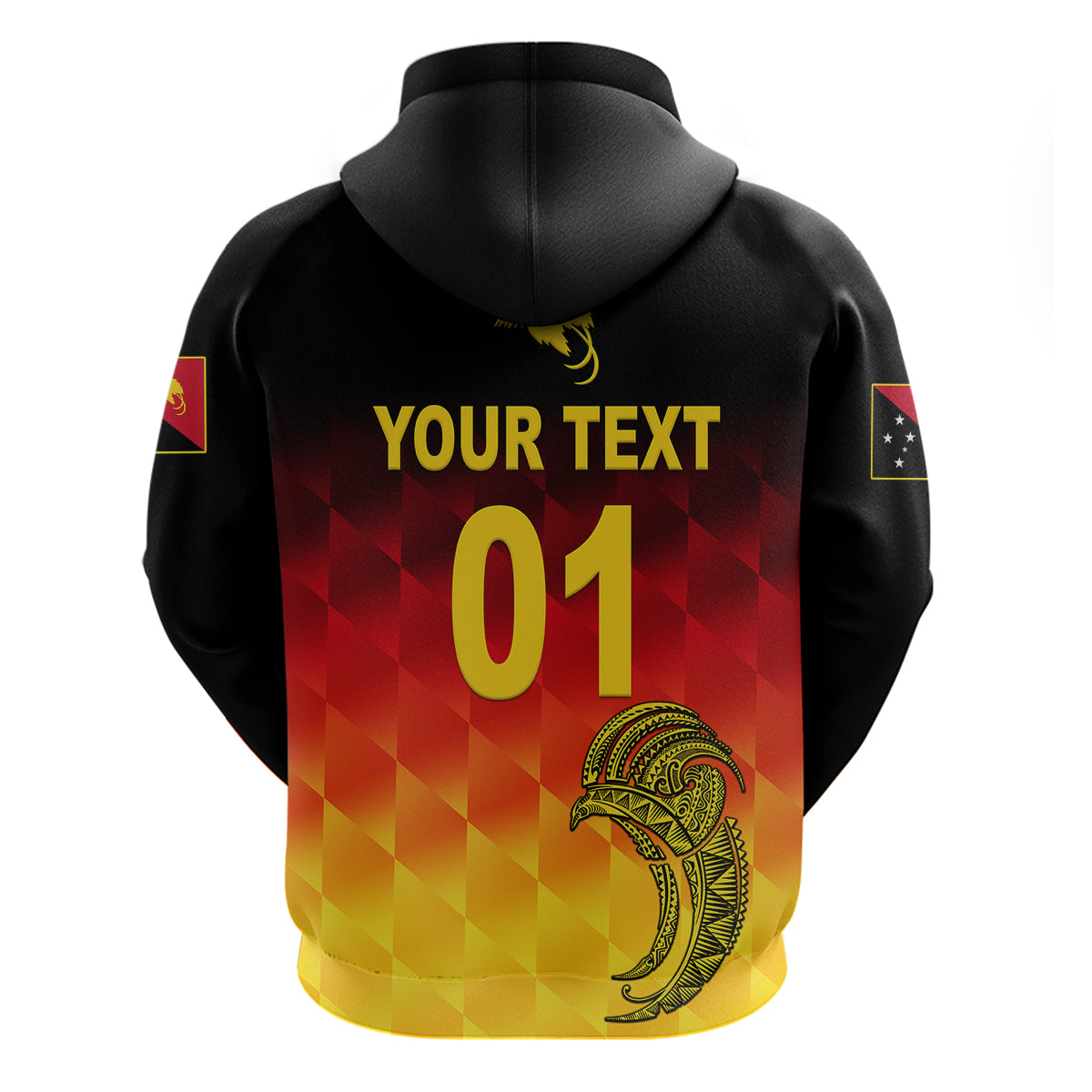 Custom Papua New Guinea Barramundis CrickeHoodie Birds Of Paradise Paradisaea Raggiana Original Gradient Flag Vibes LT8