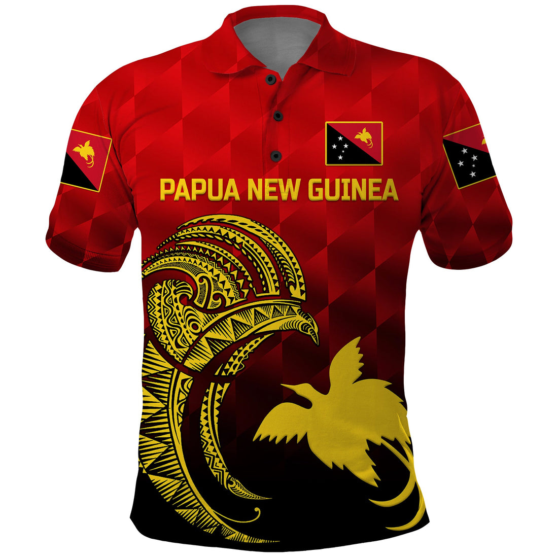 Custom Papua New Guinea Barramundis Cricket Polo Shirt Birds Of Paradise Paradisaea Raggiana Original Red LT8